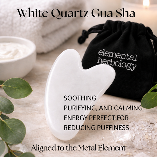 White Quartz Gua Sha - Natural Stone Tool