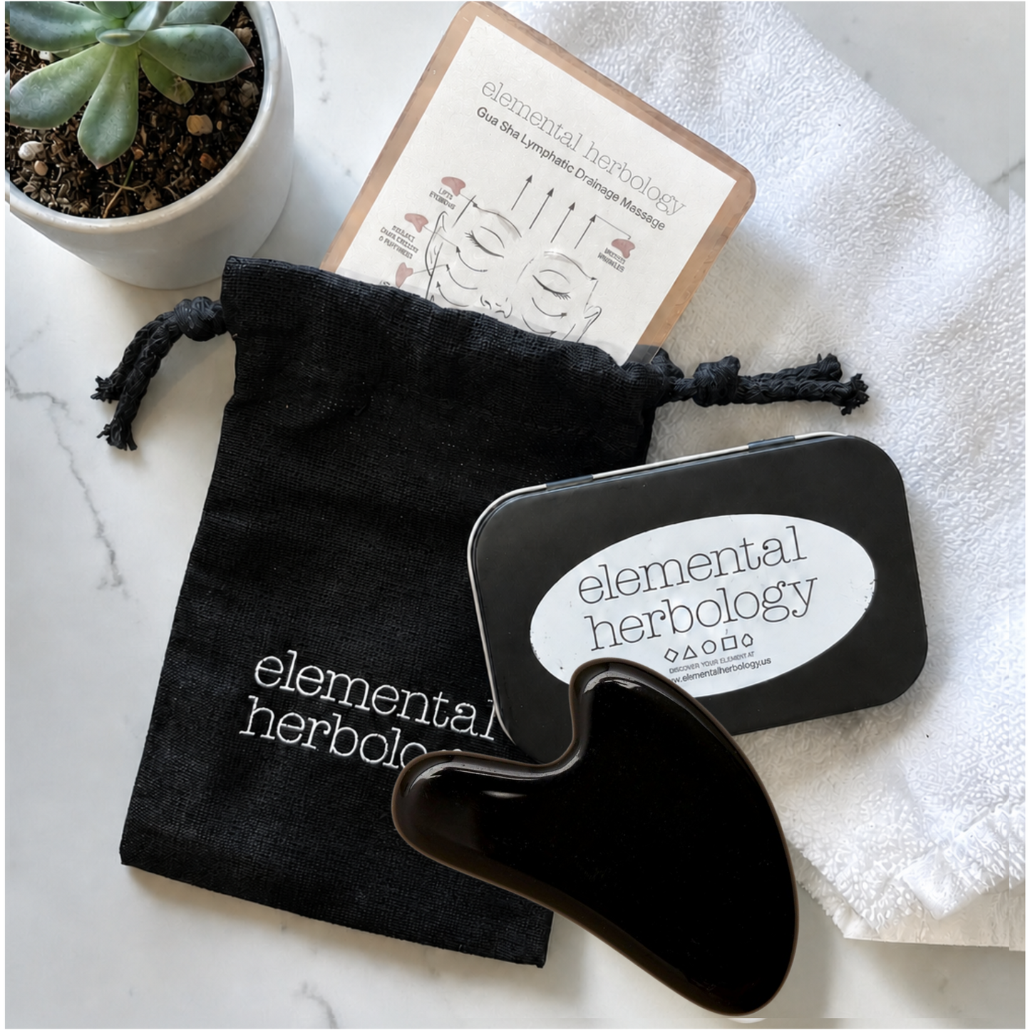 Obsidian Gua Sha - Natural Stone Tool