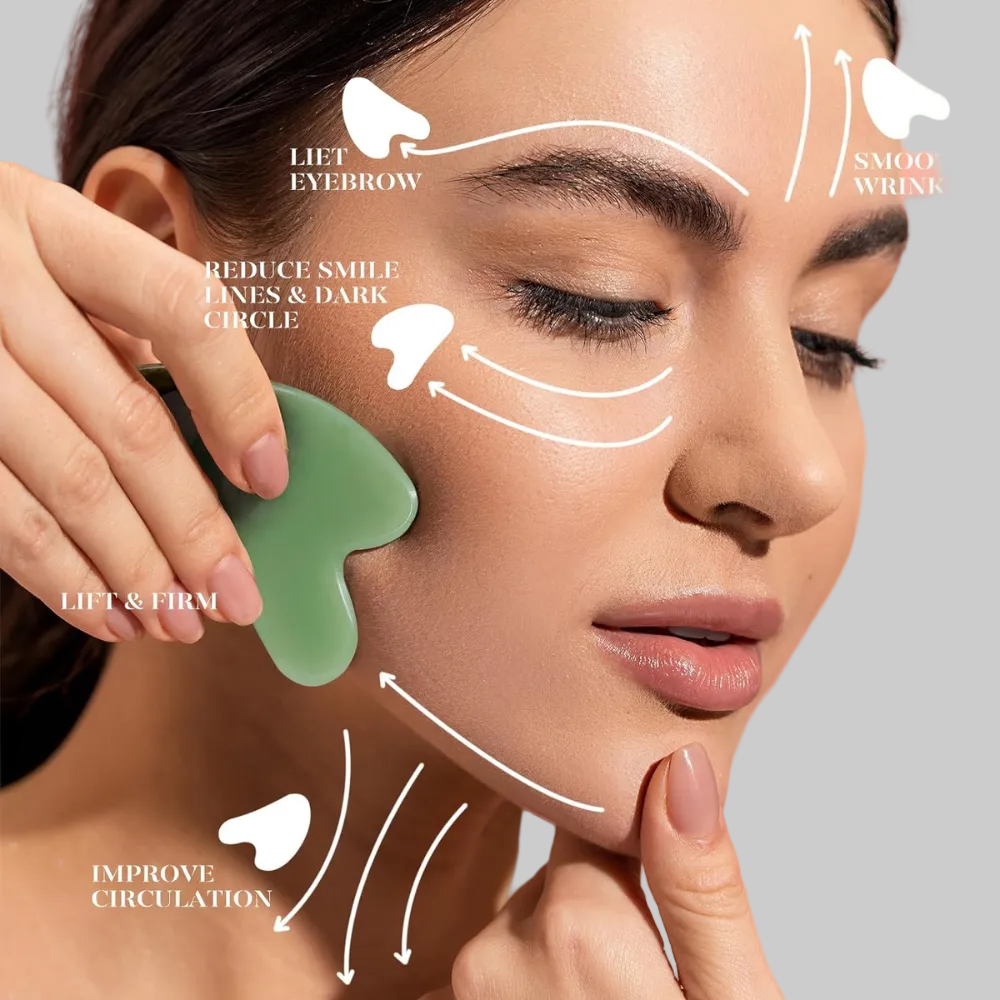 Jade Gua Sha - Natural Stone