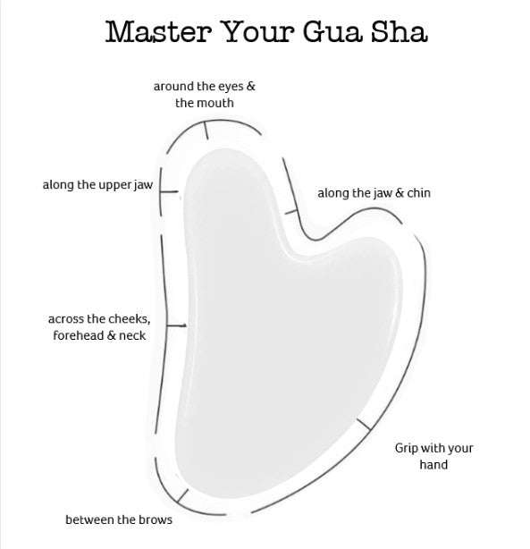 White Quartz Gua Sha - Natural Stone Tool