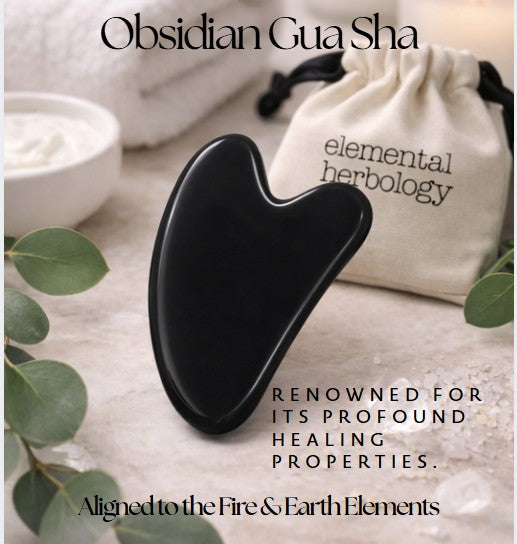 Obsidian Gua Sha - Natural Stone Tool