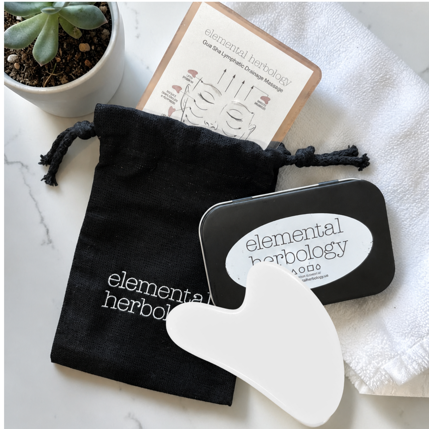 White Quartz Gua Sha - Natural Stone Tool