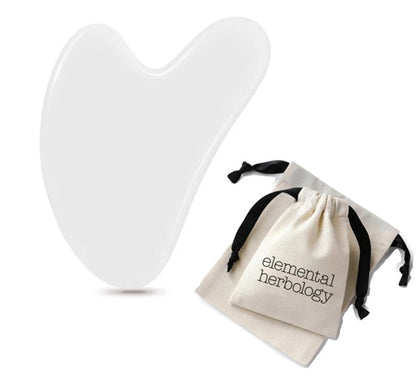 White Quartz Gua Sha - Natural Stone Tool