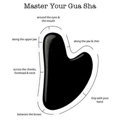 Obsidian Gua Sha - Natural Stone Tool
